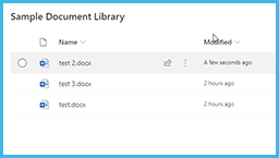 An example of a library in SharePoint online.