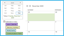 A calendar in SharePoint Online