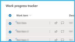 An example of a list in SharePoint online